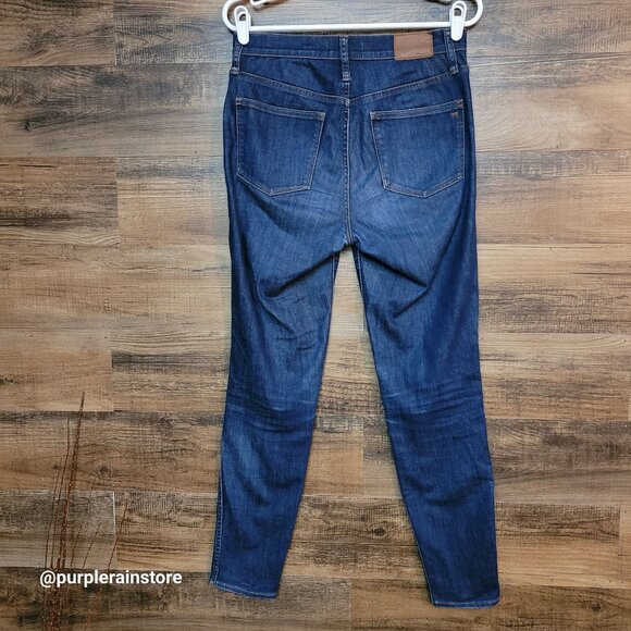 Madewell Jeans 30 Skinny 10" High Rise Medium Dark Wash Tummy Control Stretch - Picture 2 of 11